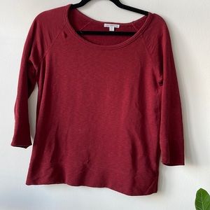 James Perse fitted sweater with 3/4 sleeve